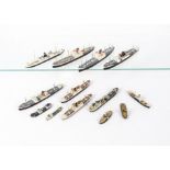 Various makers Merchant Navy 1:1200 scale and smaller waterline models, resin, WMS 21 Clan