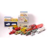 Dinky and Corgi Commercial Vehicles, A collection of post-war playworn vintage vehicles, including