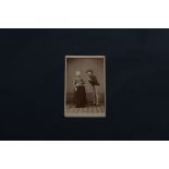 Cabinet Cards, including comic, portraits, children, Dutch rifleman, man with dog and others, some