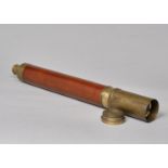 A mid-19th Century Silberrad brass and mahogany Single-Draw Naval Telescope, with sliding dust