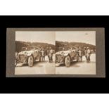 World War One Stereo Cards, mainly French, including Berliet staff car with officers, Boucy,