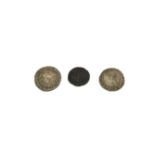 A small collection of metal detecting and dug up coins, including an Elizabeth I sixpence, a