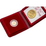 A modern Royal Mint Proof Half Sovereign, dated 1980, in capsule, box and with certificate, Unc (3)