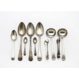 A set of six George III silver dessert spoons by William Eley & William Fearn, old English pattern