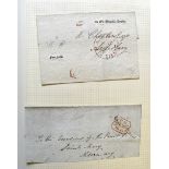 Two British stamps albums, one red folder containing penny reds and Victorian and later stamps,