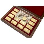 A set of 1970s silver gilt ingots from Pobjoy Mint, celebrating the centenary of Sir Winston