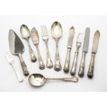 A vintage canteen of kings pattern silver plated cutlery