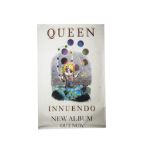 Queen / Solo Posters, Eight posters comprising Innuendo, Scandal, Brian May 'Last Horizon' (all