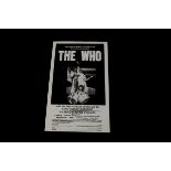 The Who, a flyer/handbill for their concert at The Hammersmith Palais, Thursday 29th October 1970,