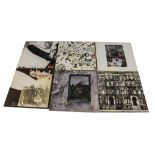 Led Zeppelin LPs, nine albums comprising the first four LPs (all UK originals on the Plum / Maroon