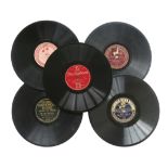 Music Hall and similar records, ninety, 10-inch, by Harry Fay, various labels, from green & gold