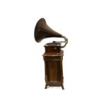 A rare Sheraton Gramophone, by the Gramophone Co. Ltd, Sheraton 'A' model, with Exhibition