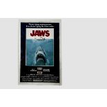 Jaws / US One Sheet, 1st release one-sheet poster - linen-backed, framed & glazed -Roger Kastel