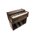 Pedal Organ, An interesting Fold out Pedal Organ in Wooden case, Possibly Home constructed for use