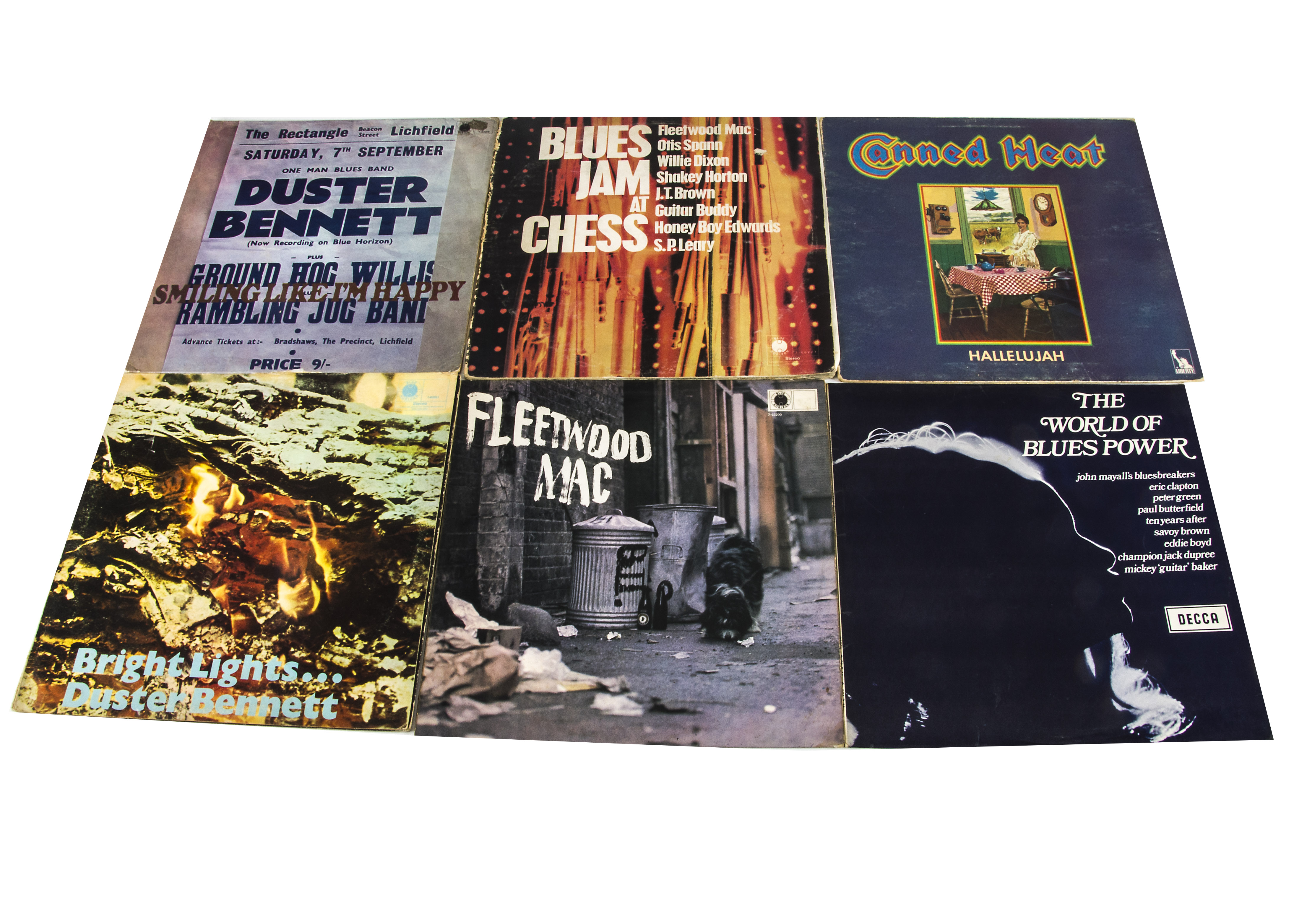 Blues LPs, six albums comprising four on the Blue Horizon label - Duster Bennett (Smilin Like I'm