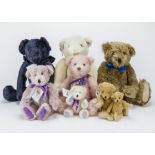 Nineteen Canterbury teddy bears, Including a Maude Blackburn Artist Proof in brown uniform, an