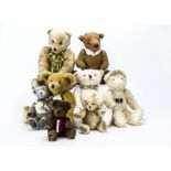 Seventeen Canterbury Bears teddy bears, Venus and Aphrodite, and Elizabeth II, in boxes; a heavy