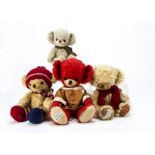 Four Merrythought limited edition Cheeky bears, For Teddy Bears of Witney comprising Centenary