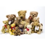 Ten Canterbury Bears teddy bears, One with paper handwritten label ‘Sample, not for sale’; Arnold,