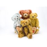 Three limited edition Merrythought teddy bears, A large red tipped Farnell bear, 2 of 12; a small