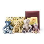 The Steiff Collection by Enesco, Twenty-one porcelain teddy bears with pewter figurine, in