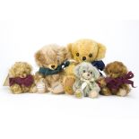 Five Merrythought limited edition Cheeky bears, Two Noisettes, 9 and 58 of 500 with certificate