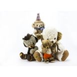 Four Merrythought limited edition Cheeky bears, including Cheeky Big Top and Squeaky Cheeky with tag