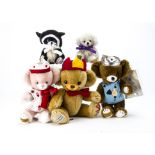 Five Merrythought limited edition Cheeky bears, Including Cheeky Queen of Hearts, Jack of Spades,