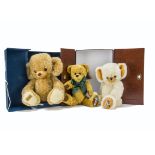 Merrythought Cheeky Bears, A 21st Century Cheeky, in blue cloth covered presentation box; and Boot