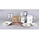 A collection of Sampson porcelain armorial ware in famille rose palette including large tankards,