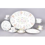 A part Minton Hatton Hall pattern dinner and tea set, together with a part Coalport coffee set and a