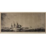 Arthur Briscoe (1873-1943) drypoint etching on paper, 'Cutty Sark', signed in ink and further