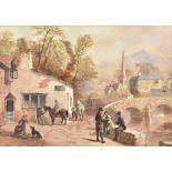 George 'Sidney' Shepherd (1784-1862) watercolour on paper, 'A Coastal Town', signed and dated 'Geo.