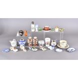 A quantity of Victorian and Edwardian souvenir ceramics, including crested china, commemorative