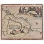 Arnoldus Montanus later hand coloured map of the Guianas and the Amazon, 'Guiana siue Amazonum