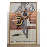 A set of four 1972 Munich Olympic Games posters, designs by Paul Wunderlich, Peter Phillips, Tom