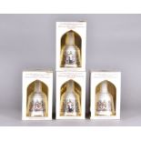 Four boxed Bells Wade decanters and contents commemorating the marriages of Charles and Diana and