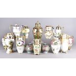 A miscellaneous collection of Noritake, including a pair of early 20th Century squat twin-handled