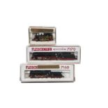 Fleischmann N Gauge Locomotives and Tenders, a cased trio of Steam Locomotives comprising, 7170,