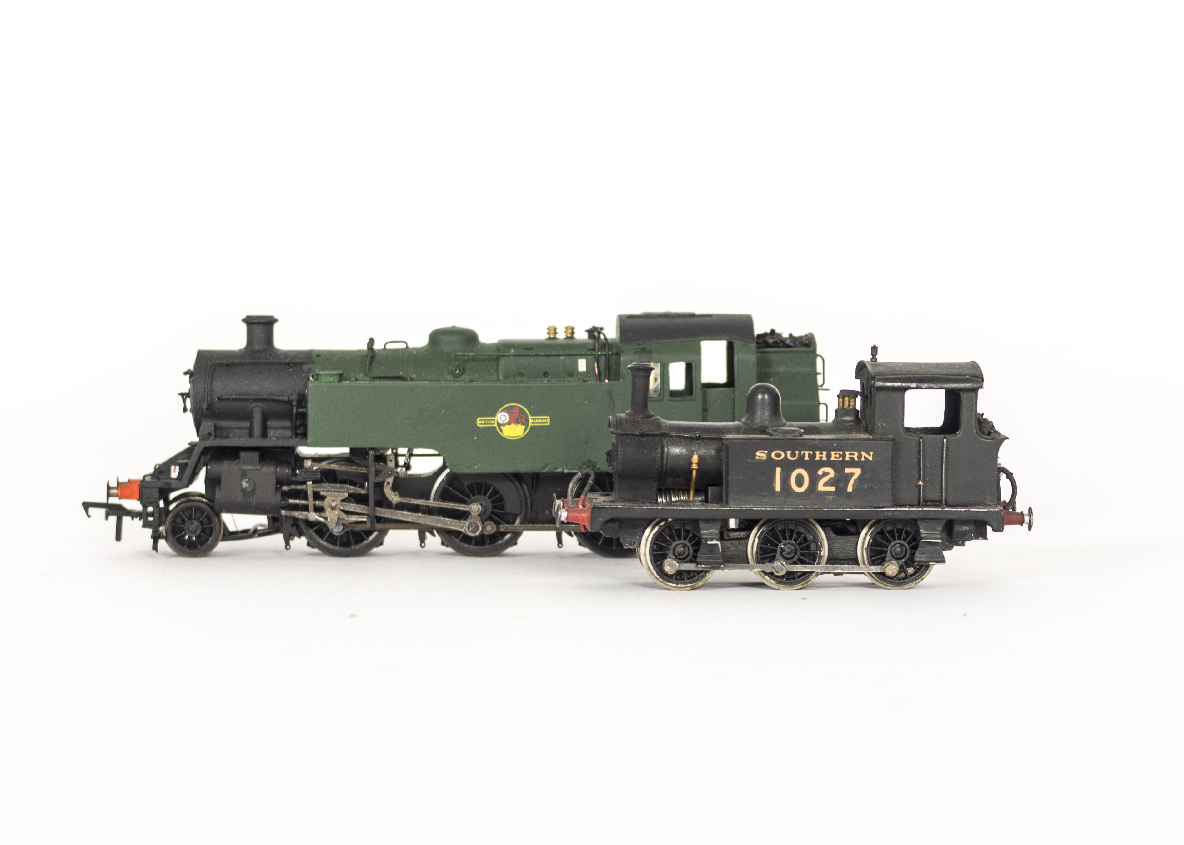 Kitbuilt 00 Gauge Wills or similar Terrier and modified Tri-ang 2-6-2T with Bachmann chassis,