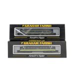 Graham Farish By Bachmann N Gauge Locomotives, a duo of BR models in green livery, comprising No