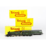 Tri-ang TT Gauge Locomotives, T96 A1A A1A BR green Diesel, T95 0-6-0 Diesel Shunter and T90 0-6-0