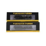 Graham Farish By Bachmann N Gauge Locomotives and Tenders, a duo of BR models in black livery,