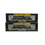 Graham Farish By Bachmann N Gauge Locomotives and Tenders, a duo of BR late-crest models in green