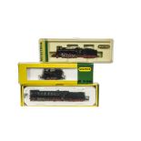 Minitrix N Gauge Locomotives and Tenders, a boxed/cased trio of Steam Locomotives comprising,