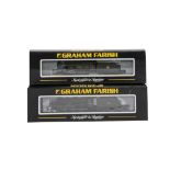 Graham Farish By Bachmann N Gauge Locomotives and Tenders, a duo of BR models in green livery,