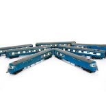 Kitmaster 00 Gauge 9-Car Blue Pullman and other coaches, 4-Car and 5-Car Pullman sets each including