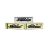 Minitrix N Gauge Locomotives and Tenders, a cased trio of Steam Locomotives, comprising 12227, S3/