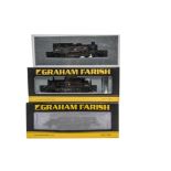 Graham Farish By Bachmann N Gauge Locomotives, a trio of BR models in black livery, comprising No