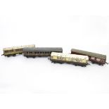 Hornby and Bassett-Lowke O Gauge Bogie Coaching Stock, comprising Hornby No 2 LMS corridor brake/3rd